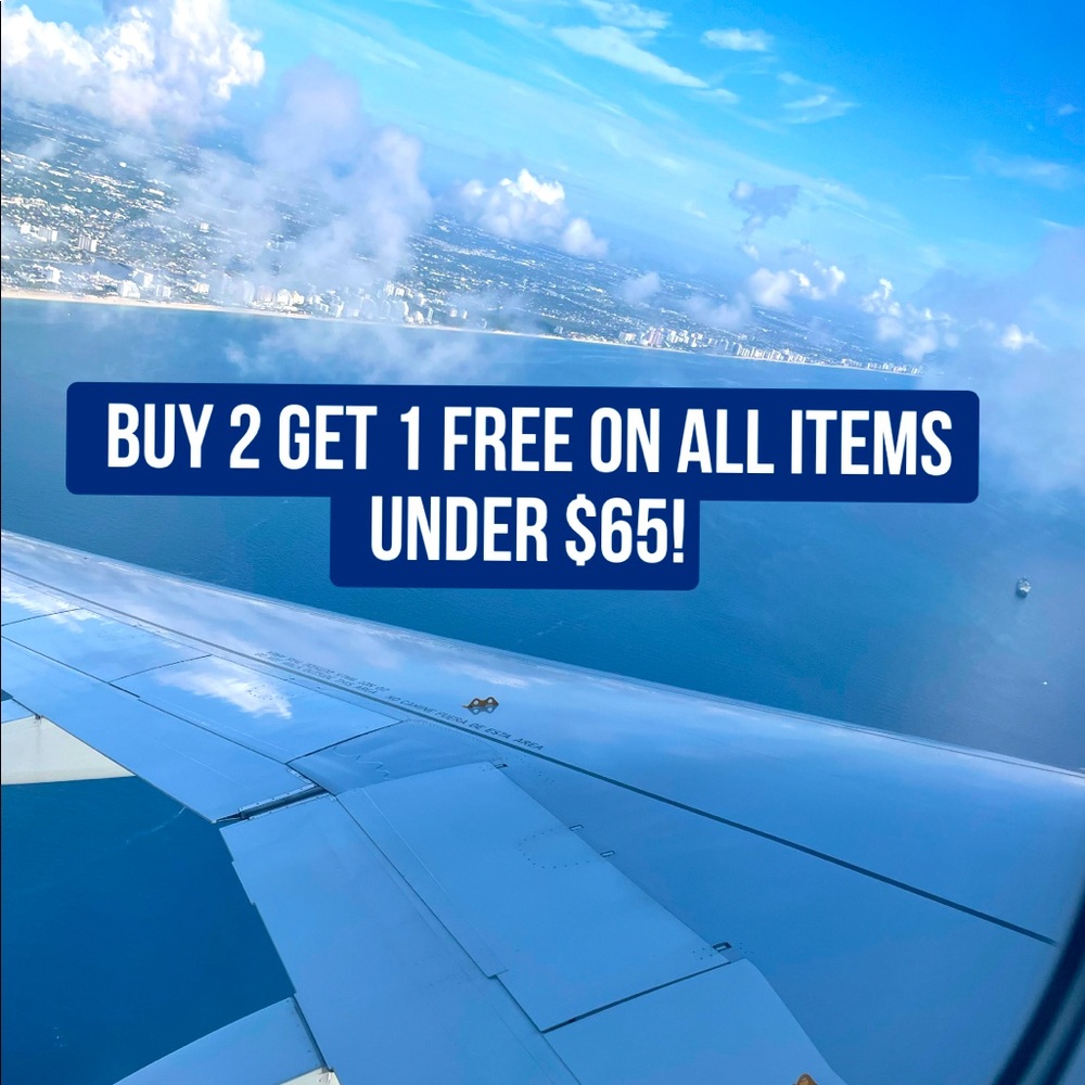 All items under $65 are buy 2 get 1 free!